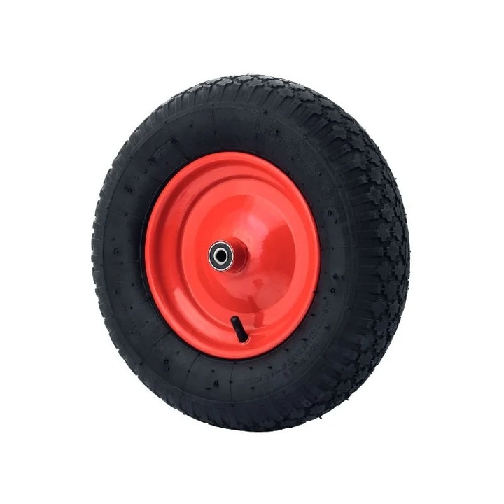 Roata Pneumatica Fixa Cu Ax 12mm Diametru 400mm Cauciuc Negru Capacitate 150kg Pentru Carucior Shopiens®