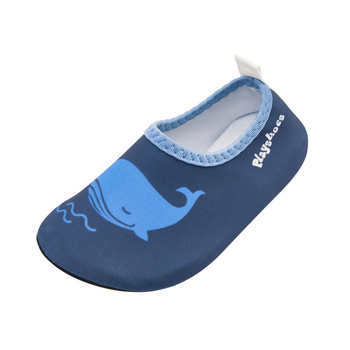 Pantofi de apa, plaja, baieti, albastru inchis, balena, 18/29