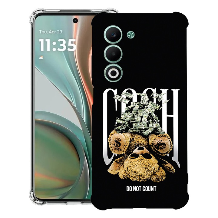 BestCase® Tok Xiaomi Redmi 15 5G (169 MM) telefonhoz, Teddy Bear Money mintával, Ütésálló, Megerősített 4 sarokkal, 2078496 AS 1460