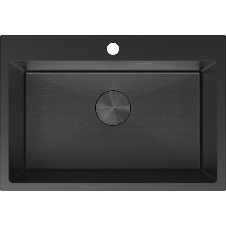 Mexen Solix chiuveta din otel 1-camera 650 x 450 mm, negru HC - 6403651000-70HC