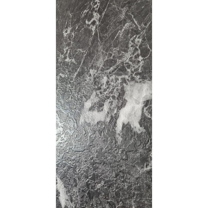 Panou decorativ PVC imitatie piatra (Carbonat de Calciu), tip panou decorativ textura piatra, Gri antracit, impermeabil, ignifug, rezistent la abraziune, 2700x1200x3 mm, 3.24 mp suprafata acoperita, APC-HC8877