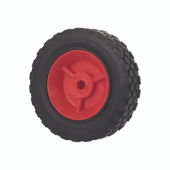 Roata Fixa Cu Ax Diametru 146mm Cauciuc Plin Negru Capacitate 35kg Pentru Carucior Shopiens®