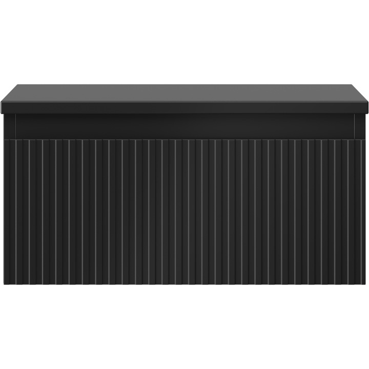 Mexen Rivel dulap de baie sub lavoar 50 cm cu blat, 1 sertar, canelat, negru mat - 91A20-05023-1-BFC71