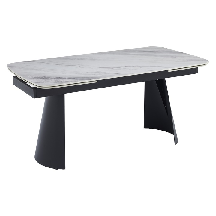 Masă extensibilă Casa Vital VENOM, alb & albastru, 160x90x76 cm