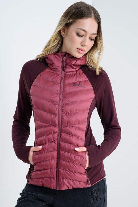 Jack Wolfskin, Яке Pro Hybrid Routerburn с цип, Тъмновиолетов