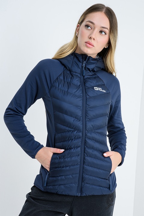 Jack Wolfskin, Яке Pro Hybrid Routerburn с цип, Тъмносин