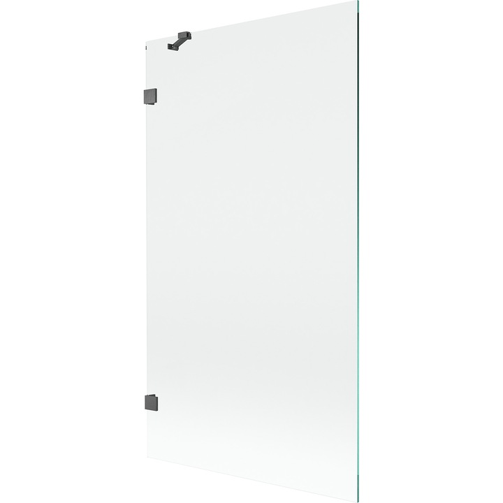 Paravan de baie Mexen Lunar 1-panou, gri gunmetal periat, transparent, 100x150cm