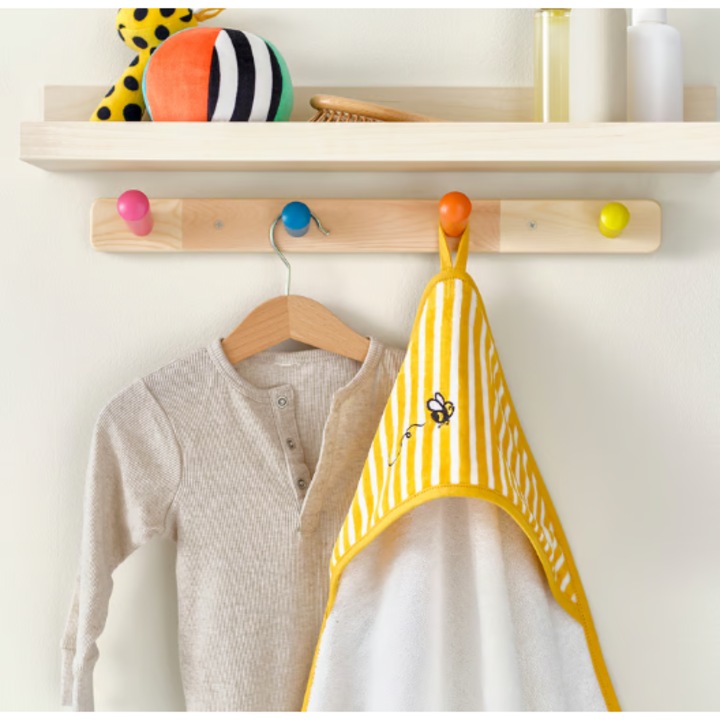 Бебешка хавлия с качулка от 100% памук, жълта, мека и абсорбираща, 80x80 см – хавлия за баня за деца, хавлия за новородени, комфортен премиум модел