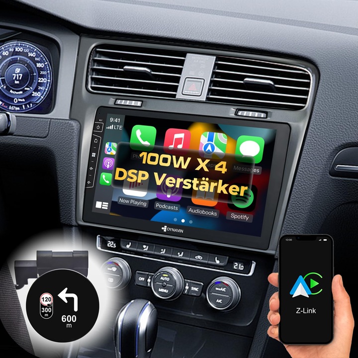 Autórádió Navigáció Dynavin D9-3S Premium Flex, 10.1 hüvelyk, Vezeték nélküli Carplay, Android Auto, VW Golf 7-hez