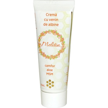 Crema de corp AquaNano Melitin, cu venin de albine si minerale coloidale, 75ml Crema de corp AquaNano Melitin, cu venin de albine si minerale coloidale, 75ml