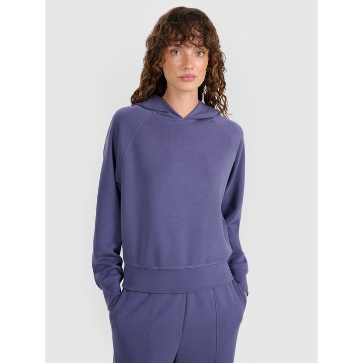 4F Kapucnis pulóver, Modal Denim - 456791, Sötétkék