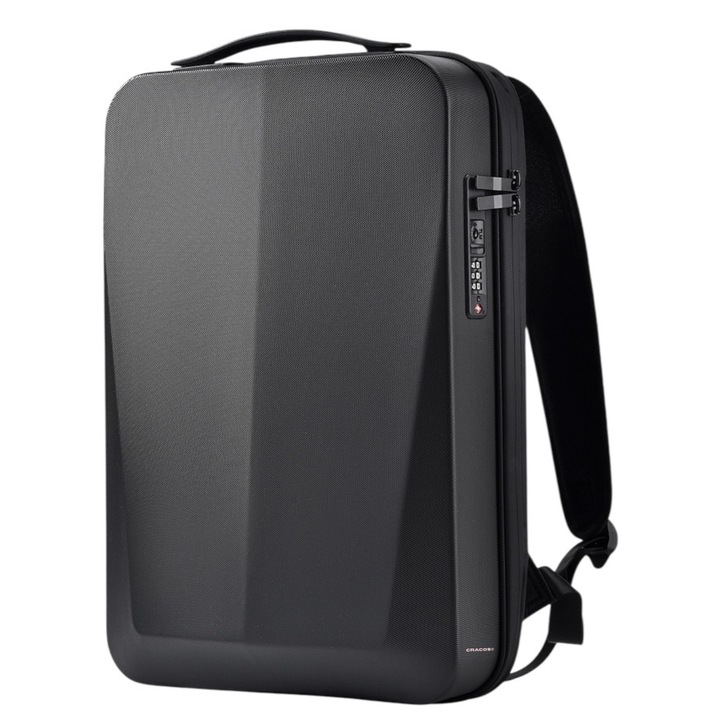 Rucsac business, CRACOS, antifurt, impermeabil, port USB, 15.6", negru, 45x9x30cm