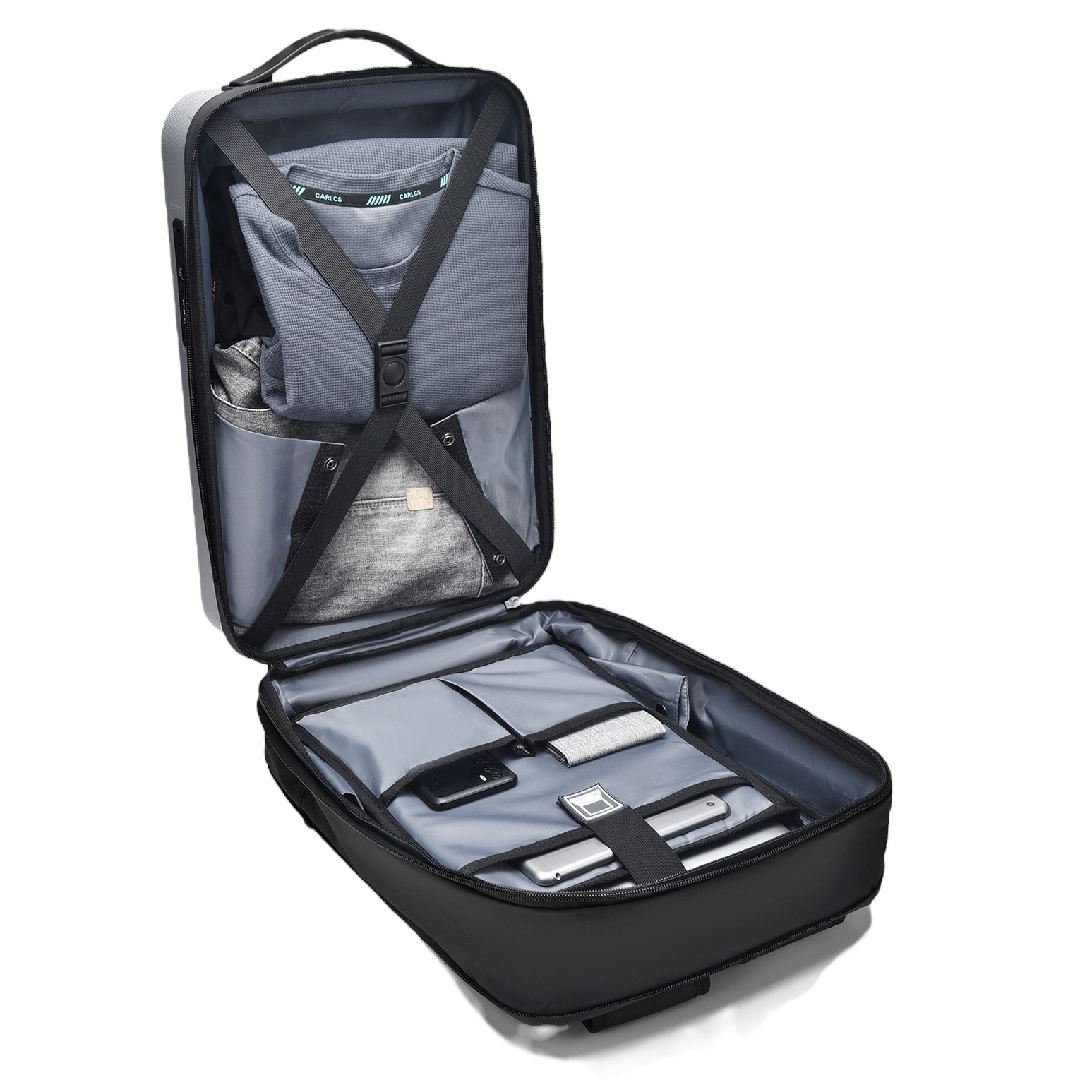 Rucsac business, CRACOS, antifurt, impermeabil, port USB, 15.6", negru, 45x9x30cm