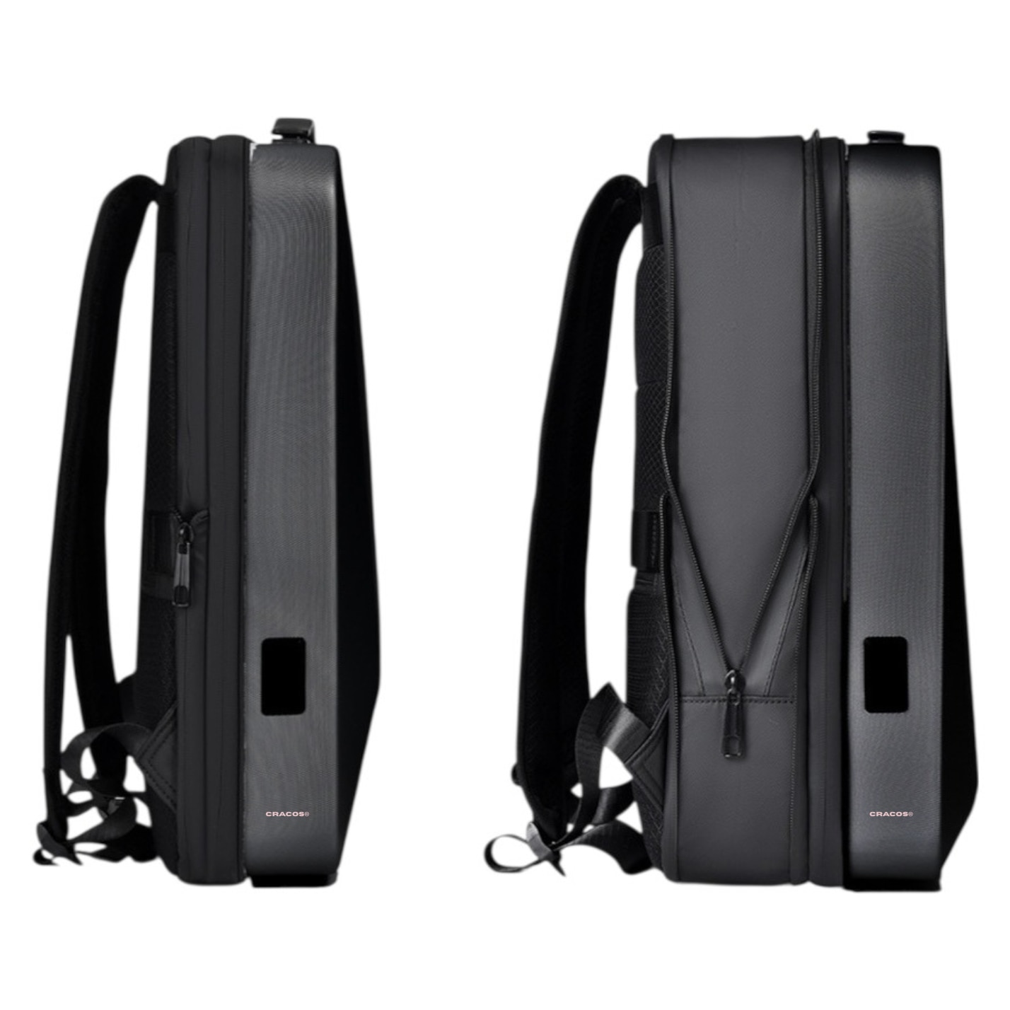 Rucsac business, CRACOS, antifurt, impermeabil, port USB, 15.6", negru, 45x9x30cm