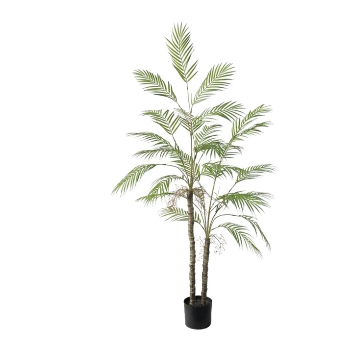 Pom artificial, 150cm, verde, design realist, asamblare usoara, set de 1 bucata
