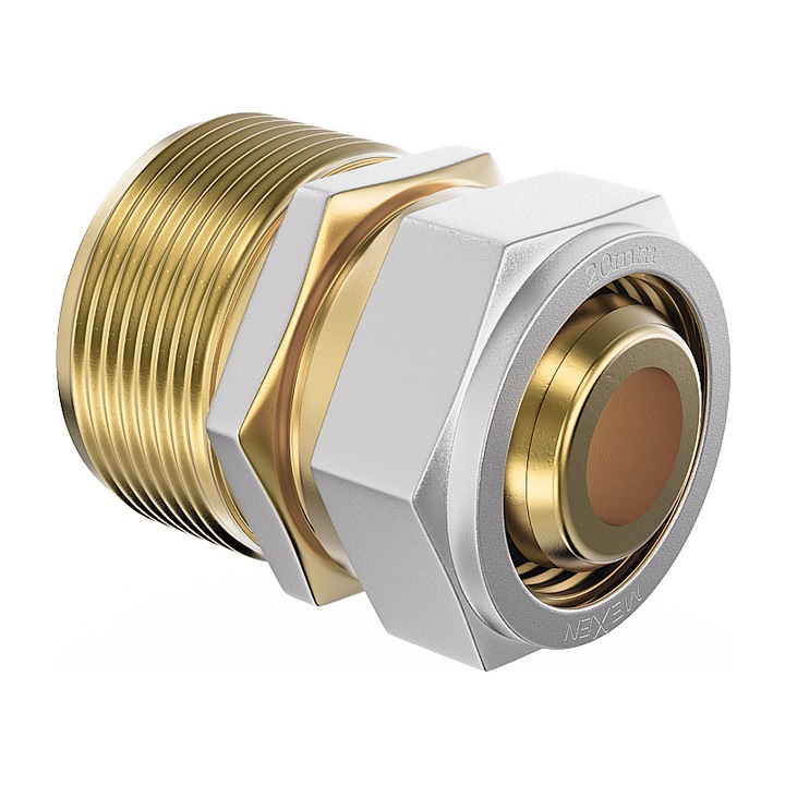 Reductie PEX 16x1/2" GZ, Mexen, argintiu/auriu