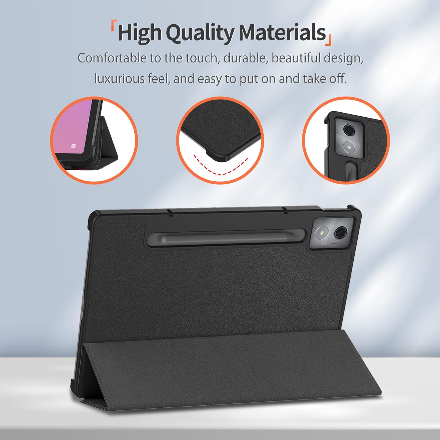 Husa Sigloo pentru tableta Lenovo Idea Tab Pro 12.7" – Slim, Tri-Fold Magnetic, Piele Ecologica, Stand Reglabil, – model Star Night