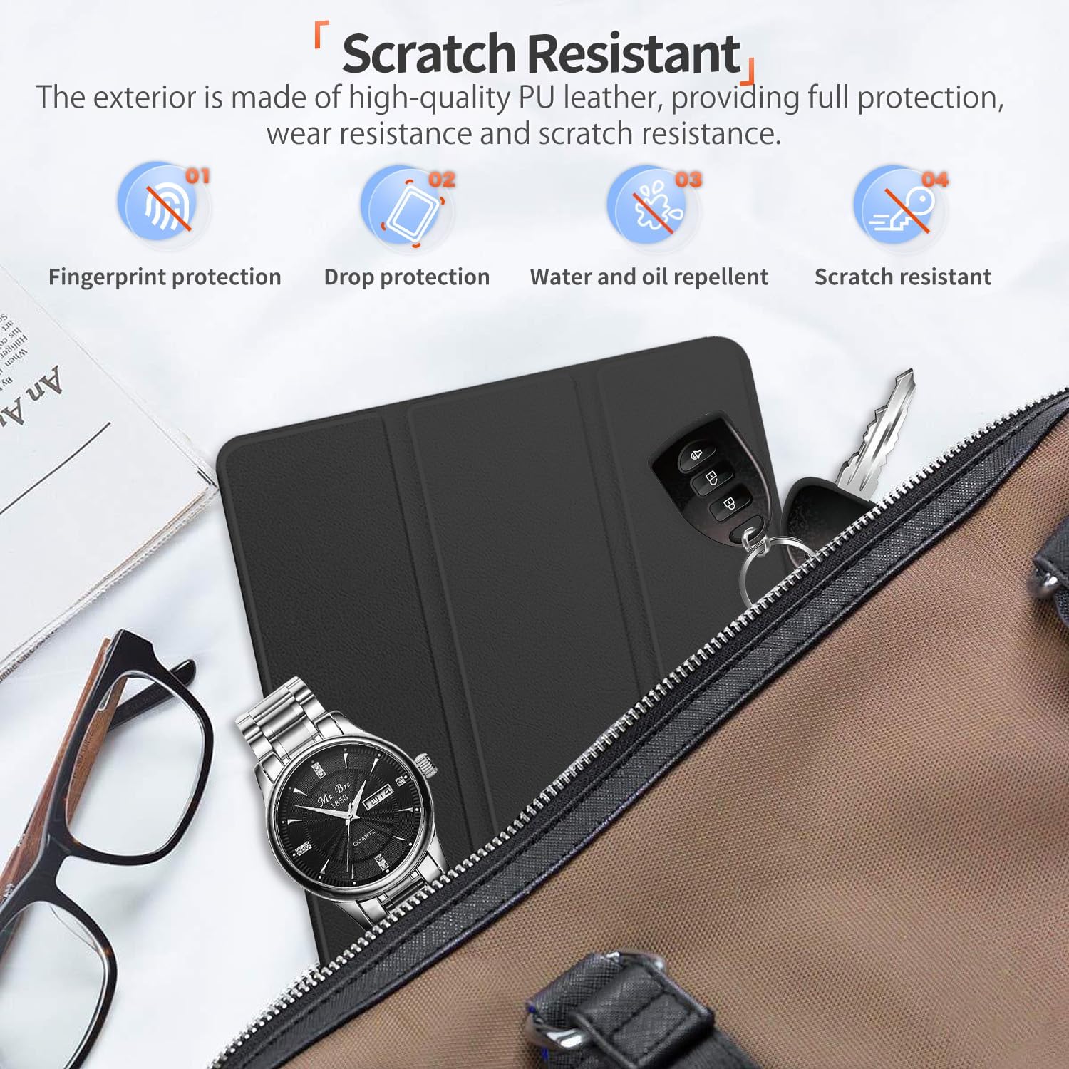 Husa Sigloo pentru tableta Lenovo Idea Tab Pro 12.7" – Slim, Tri-Fold Magnetic, Piele Ecologica, Stand Reglabil, – model Star Night