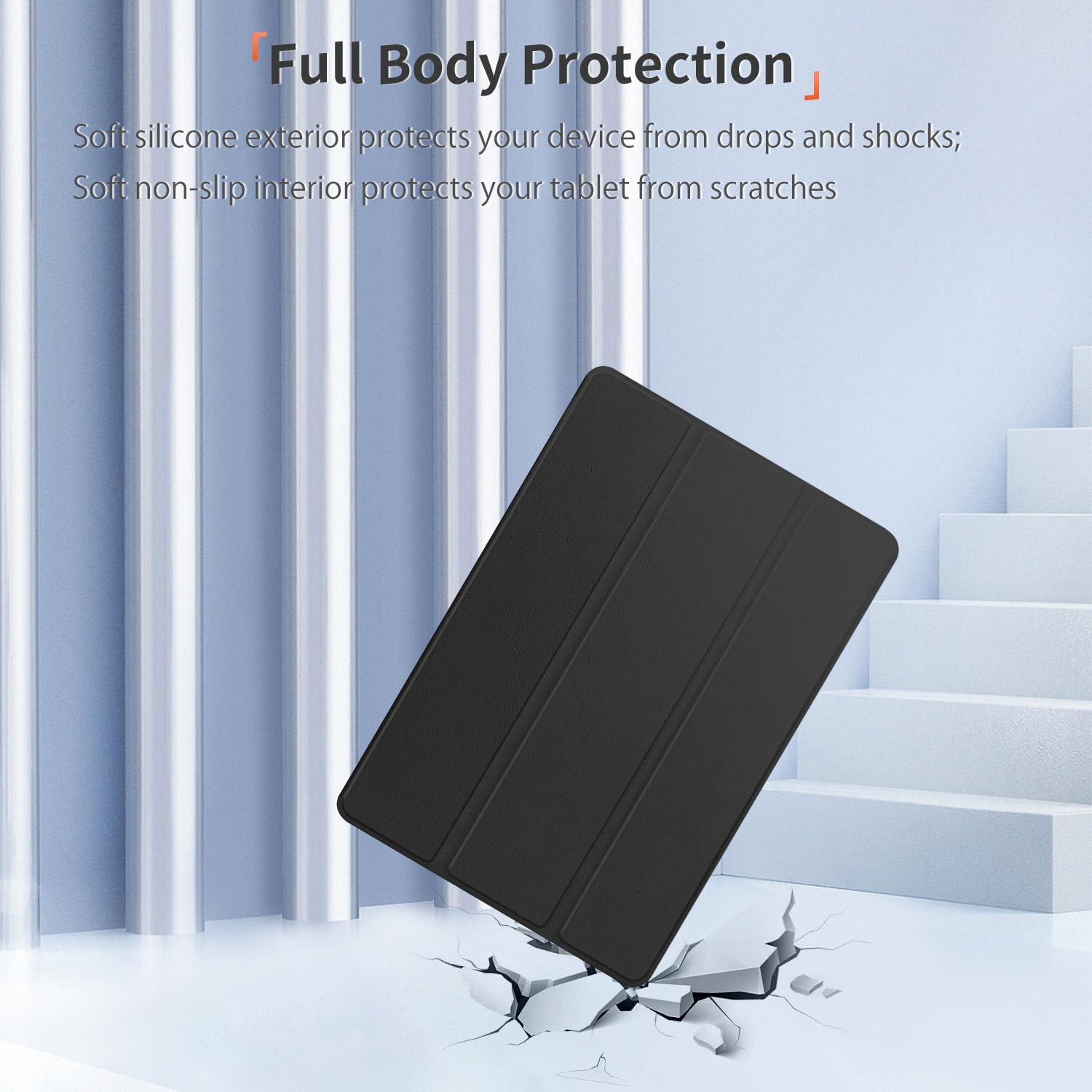 Husa Sigloo pentru tableta Lenovo Idea Tab Pro 12.7" – Slim, Tri-Fold Magnetic, Piele Ecologica, Stand Reglabil, – model Star Night
