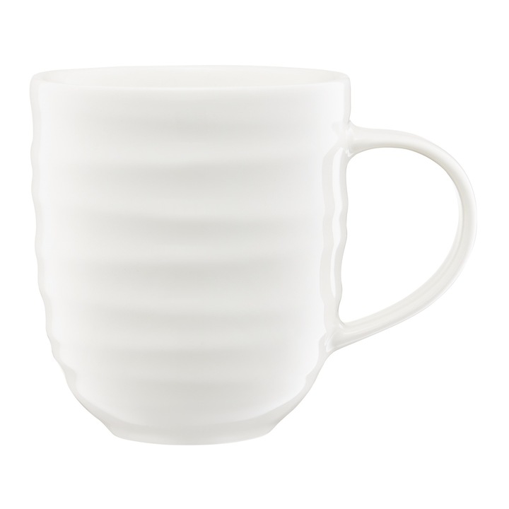 Cana portelan 340ml, alb, AMBITION Diuna