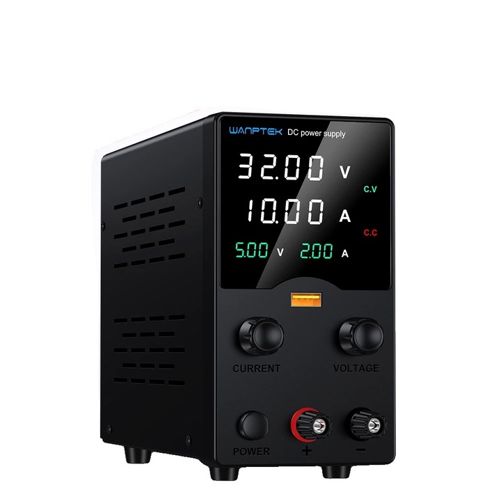 Лабораторно захранване, Wanptek, 32 V, 10 A, пълен комплект