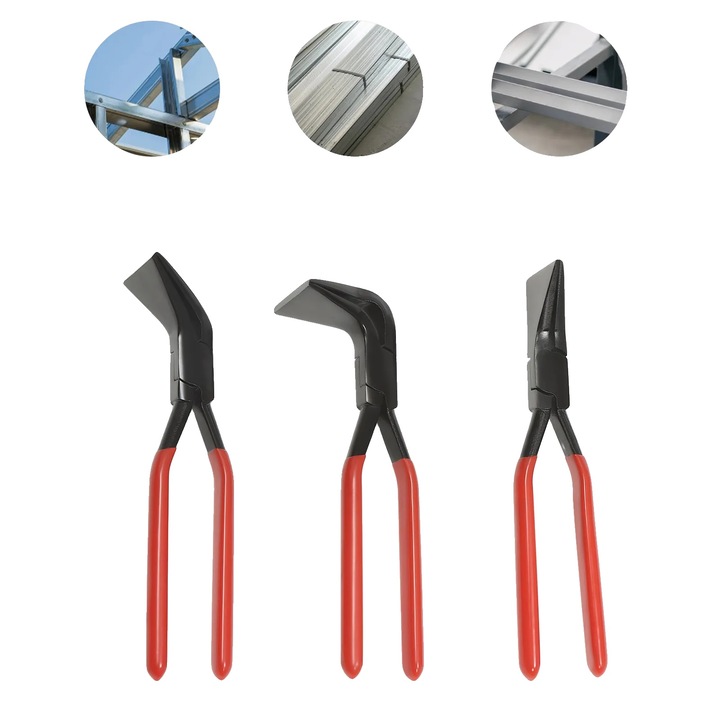 Set de clesti pentru metal, 3 piese, lungimi 29cm, 28cm, 24.7cm, otel carbon, usor de utilizat