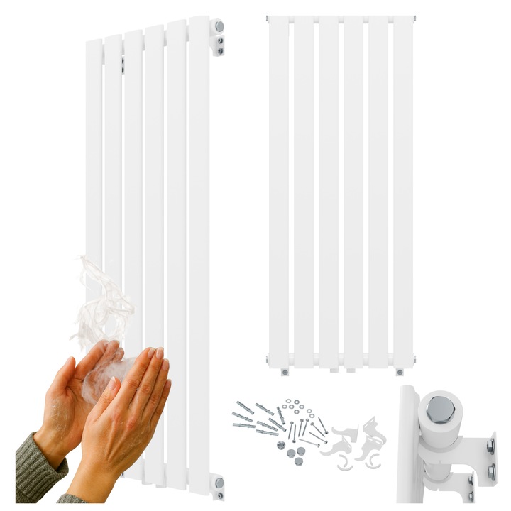 Radiator Baie, Granitan, Fero, Alb, 1100x450mm, 553W, Constructie Subtire Si Durabila, Incalzire Rapida