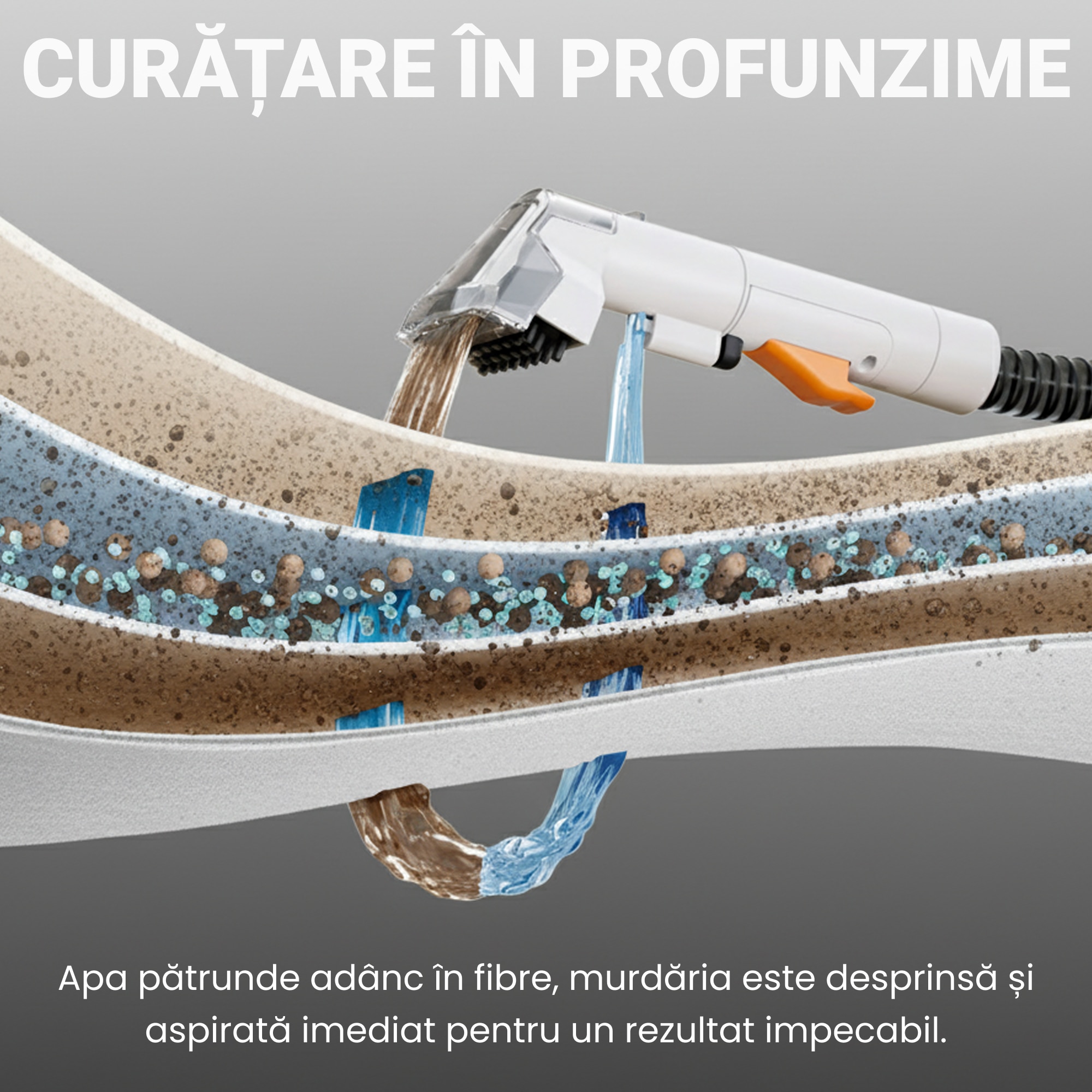 Aspirator Cu Spalare 4 In 1 SeveShop® C6 Max Teendow, Aspirator cu Aburi, Aspirator Cu Spalare Multifunctional Pentru Covor Si Tapiterie, Rezervor Dublu 1.2L, Putere 1650W, Putere De Aspirare 12000Pa, Design Compact, Ideal Auto, Canapea, Gri