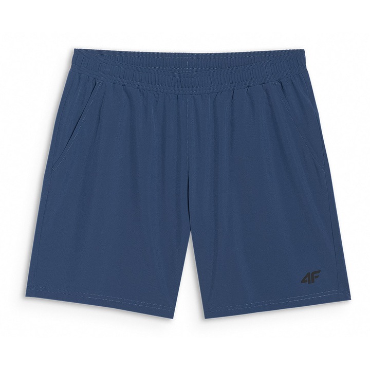 Férfi Edző Rövidnadrág, 4F, Rugalmas és Ellenálló, Kényelmes és Szellős, 46794, Denim kék