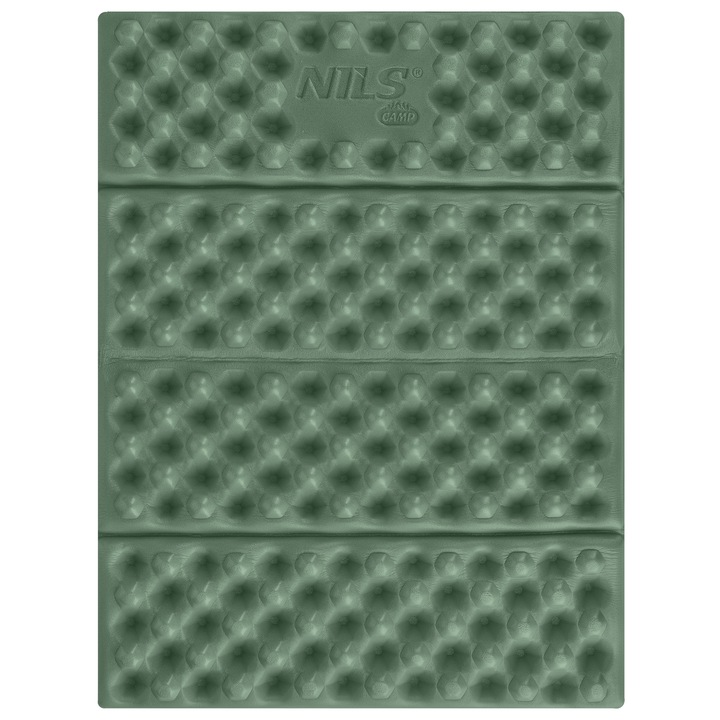 Къмпинг постелка, сгъваема, NILS CAMP, 40x30x2 см, водоустойчива, термоизолация, зелена