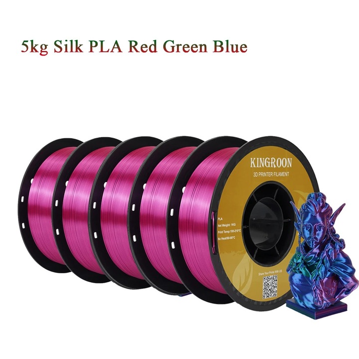Filament 3D, Kingroon, 5 kg, többszínű, 1.75 mm