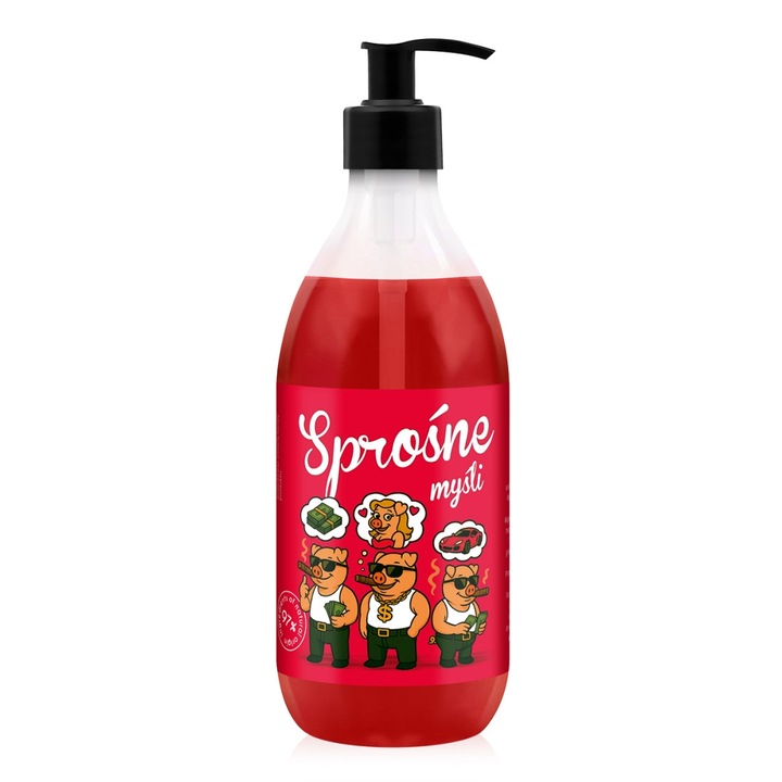 LaQ Zuhanygél Sprosnе Mыsli, természetes, 500 ml, citrus és gyógynövény illattal, vegán