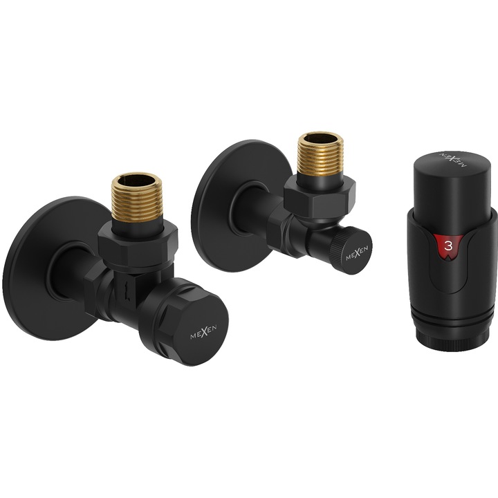 Mexen G00 set termostatic coltar cu mascare R, negru - W901-900-904-70