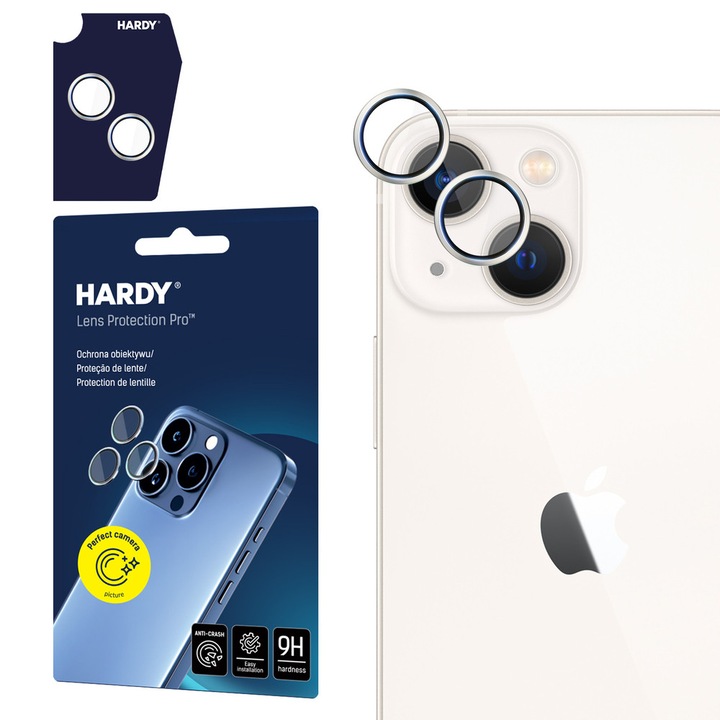 3mk Hardy Pro kameraüvegfólia, kompatibilis iPhone 13 Mini / 13, ezüst