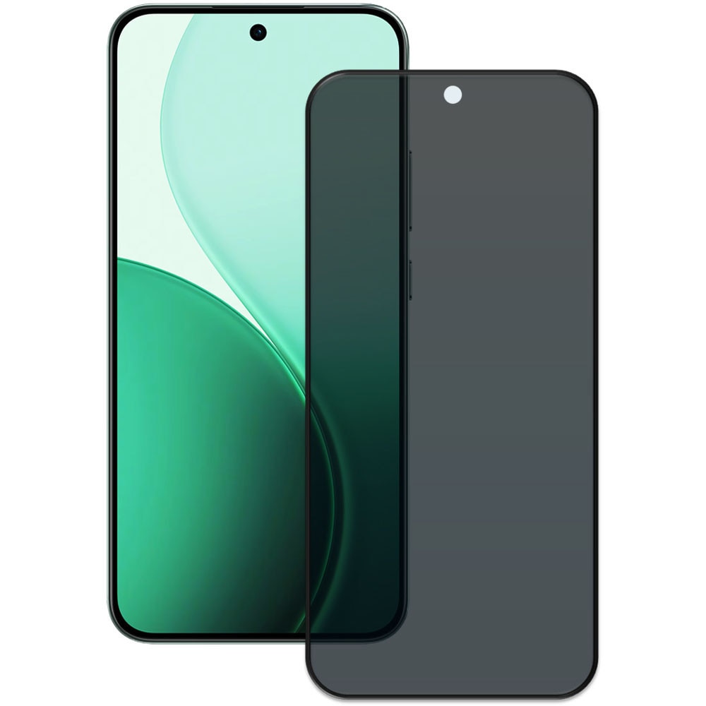 Folie din sticla securizata pentru Oppo Reno 14F, HAMSTERBOX Privacy Shield, Protectie completa ecran, Full face, Aplicare rapida, Case Friendly, Negru
