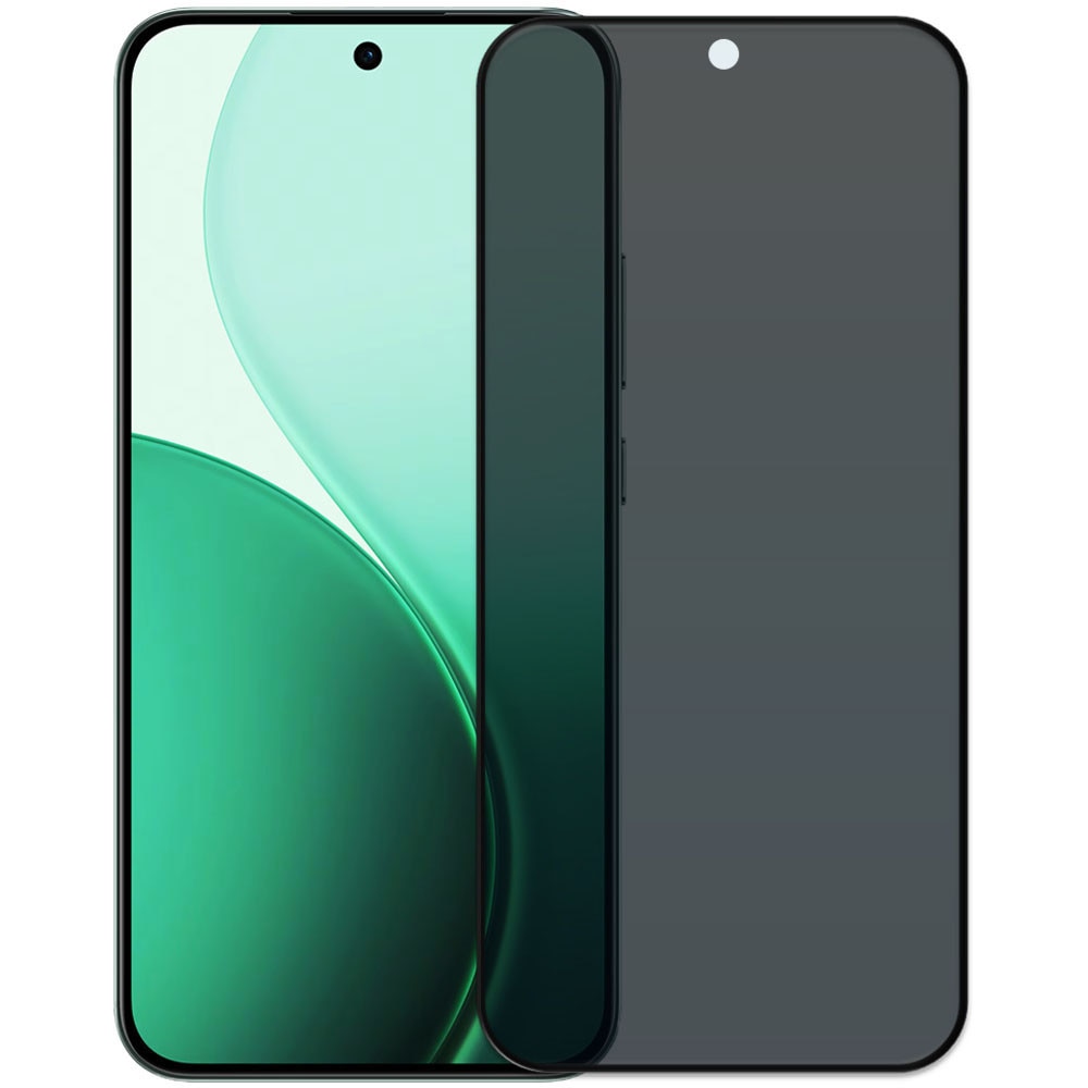 Folie din sticla securizata pentru Oppo Reno 14F, HAMSTERBOX Privacy Shield, Protectie completa ecran, Full face, Aplicare rapida, Case Friendly, Negru