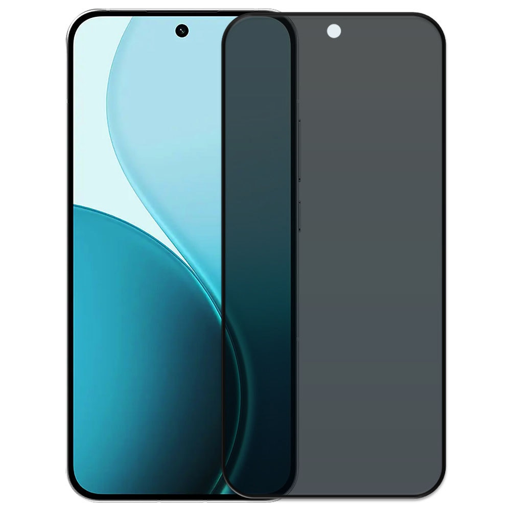 Folie din sticla securizata pentru Oppo Reno 14 5G, HAMSTERBOX Privacy Shield, Protectie completa ecran, Full face, Aplicare rapida, Case Friendly, Negru