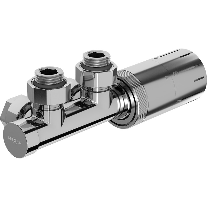 Mexen G05 set termostatic coltar, Duplex, DN50, crom - W907-958-01