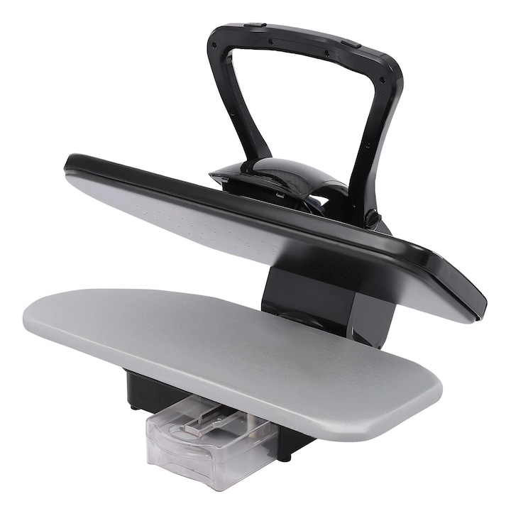 Presa de calcat cu abur inteligenta, Presa textile, 2200 W, 5 moduri pentru tesaturi, Ecran tactil, 90–200 °C, 220 V priza UE, Negru