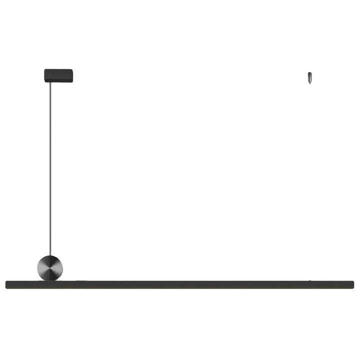 Полилей, L118cm, черен, неутрална светлина 4000K, минималистичен дизайн, адаптивно използване