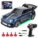 Masina cu telecomanda RC, 1:64 drift car, 4x4 full proportional, Lumini LED, Viteza si drift pe masa, Incarcare USB, Telecomanda 2,4G, Copii 7-14 ani, Albastru inchis