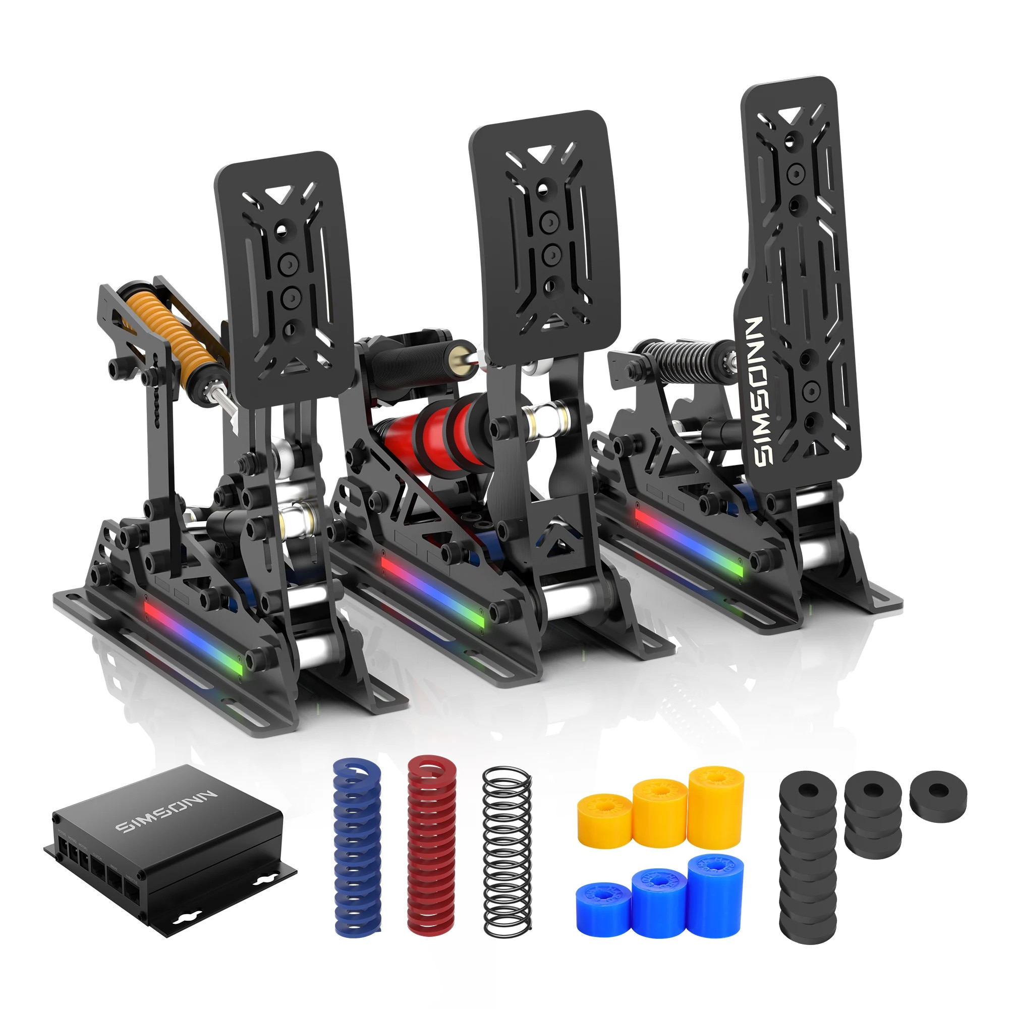 Pedale Sim Racing Pro X Ultra P3-H3, senzor de presiune, feedback prin ...