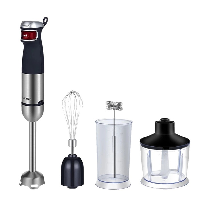 Blender de mana, multifunctional, 1200W, 700ml, 600ml, accesorii incluse
