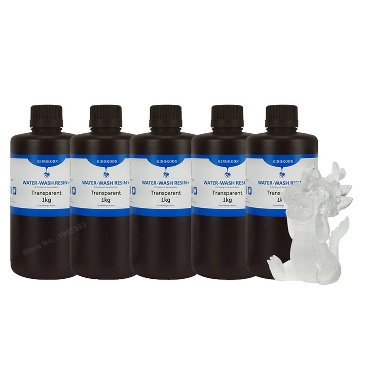 Vízben oldódó gyanta, 5kg, átlátszó, kényelmes használat, nagy pontosság Kingroon