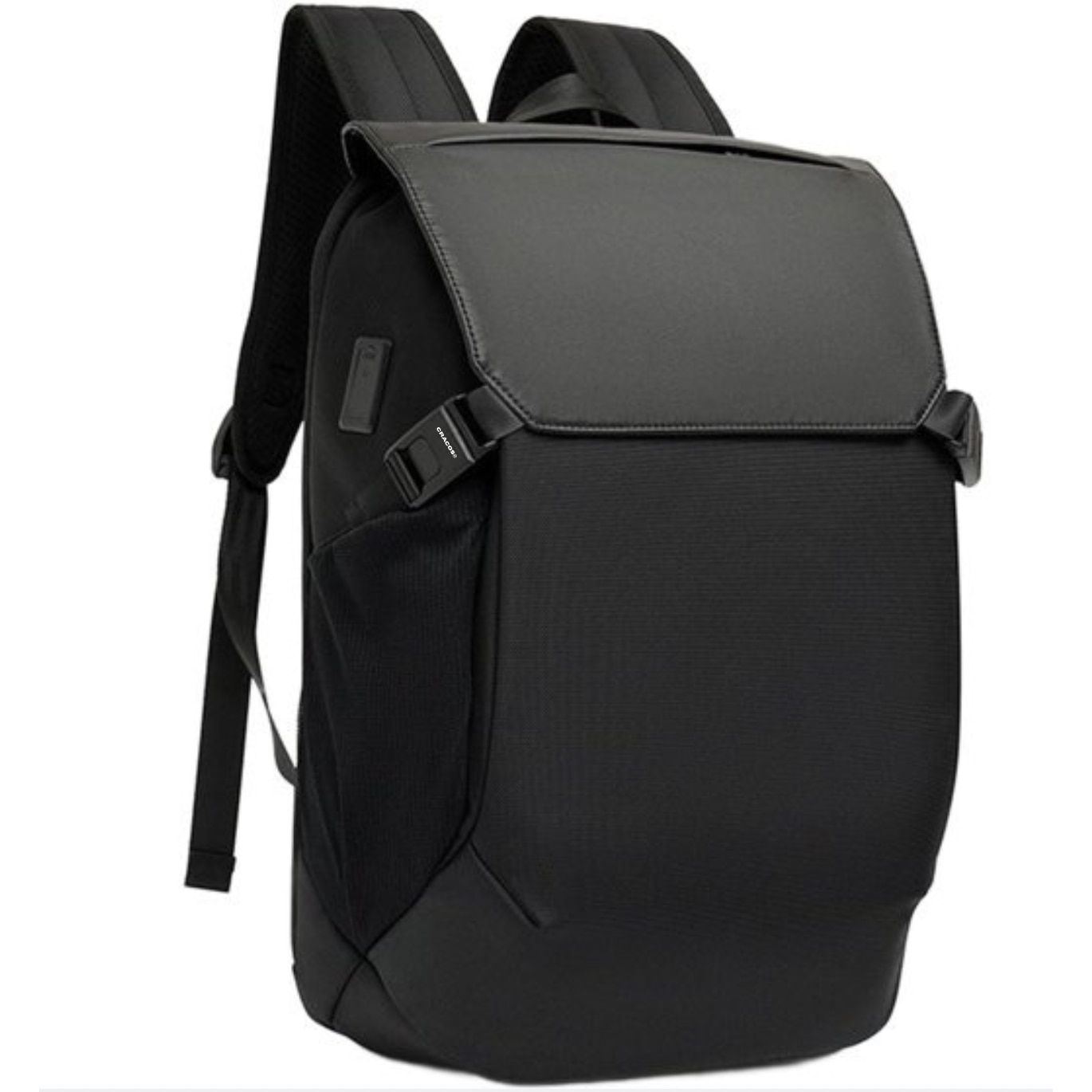 Rucsac unisex business pentru laptop, Cracos® 15.6”, port USB, 45x16x32 cm, negru
