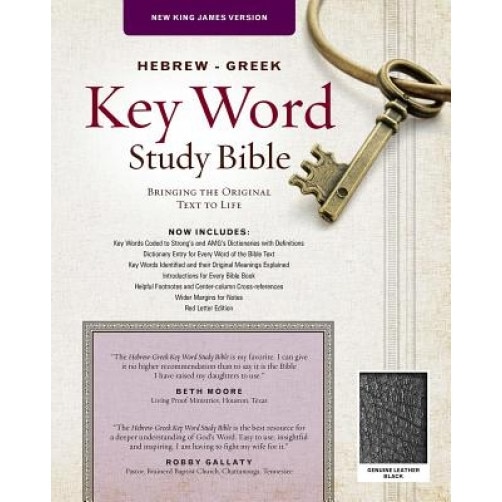 Hebrew-Greek Key Word Study Bible: New King James Versioin Genuine Leather Black, Amg Publishers (Editor)