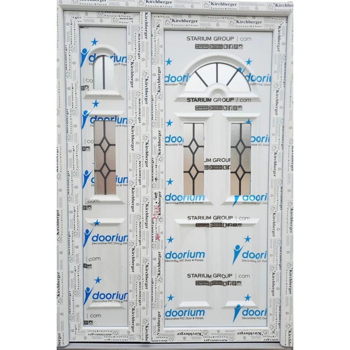 Usa dubla Karo mini black 150x200 - Alb