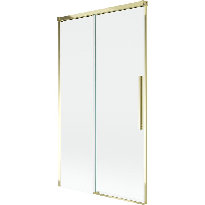 Paravan dus Mexen Rox, 2 usi glisante, 100x150cm, transparent, auriu