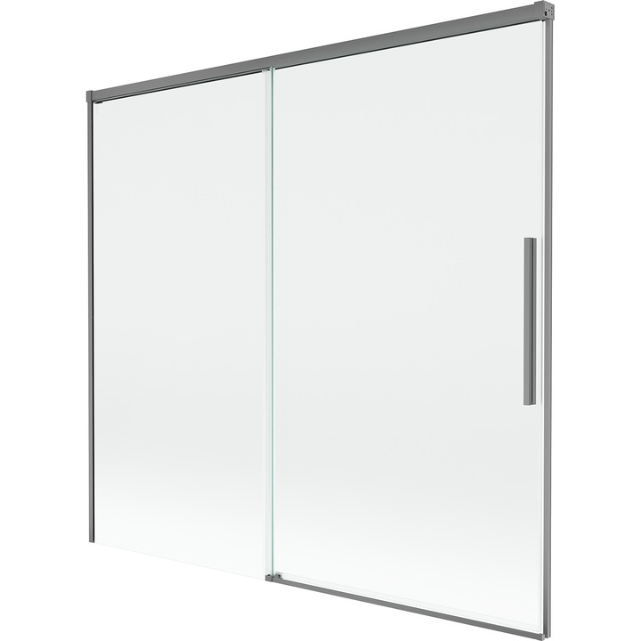 Paravan cada Mexen Rox, 2 panouri glisante, 170x150cm, transparent, metal armat
