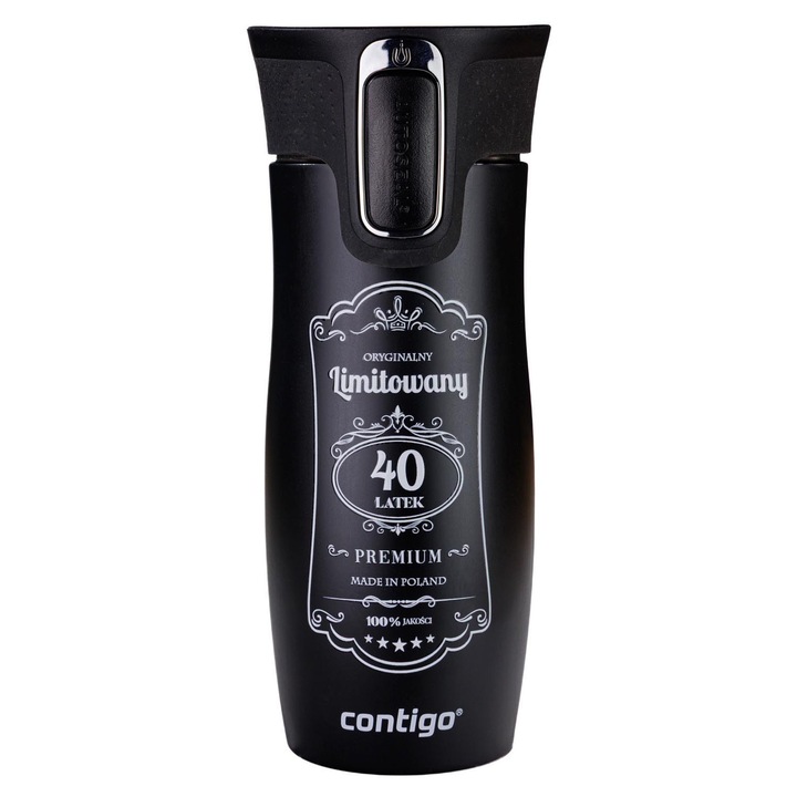 Contigo West Loop 2.0 termosz bögre, 470 ml, 100% szivárgásmentes, fekete